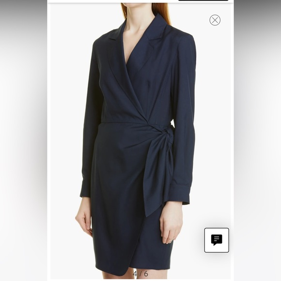 Max Mara James Long Sleeve Silk Wrap Dress - Picture 2 of 9